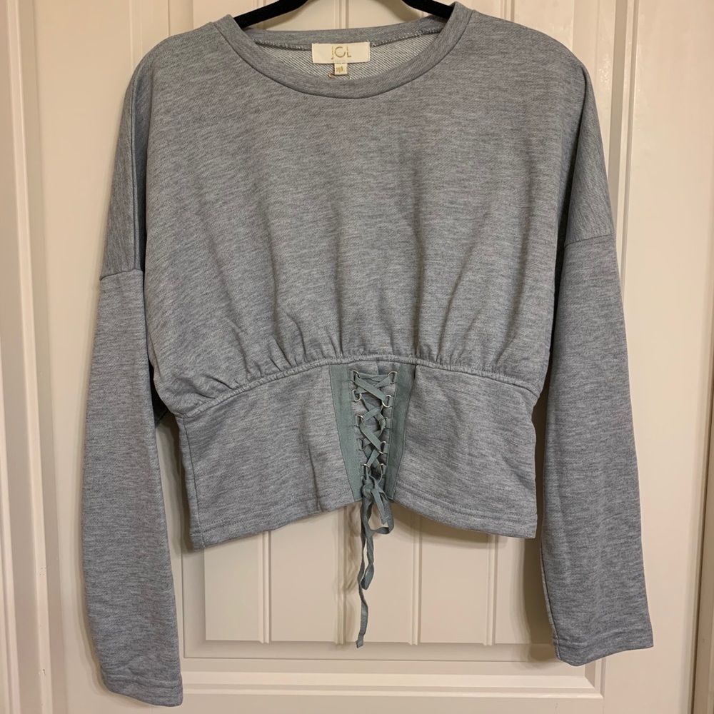 Grey cropped sweatshirt